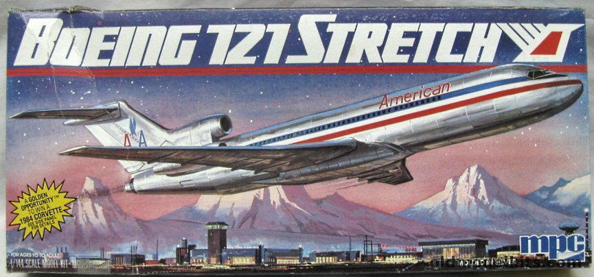 MPC 1/144 Boeing 727-200 Stretch - American Airlines  Airfix molds, 1-4704 plastic model kit
